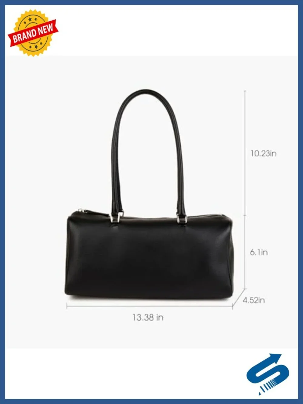 Premium Full-Grained Leather Hobo Barrel Purse Shoulder Bag Women Handbag
